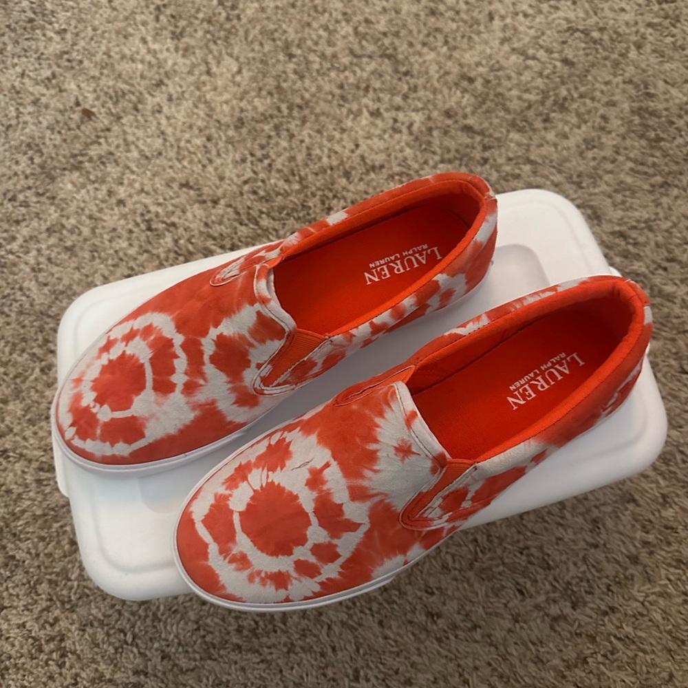 Women’s Tie-Dye Slip-On Shoes - Orange